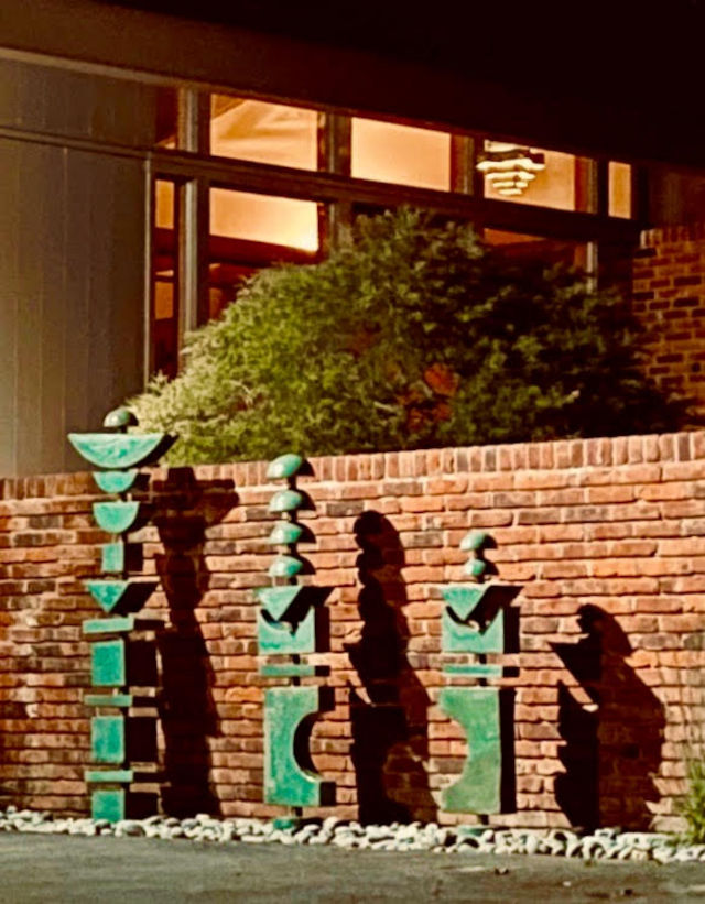 Outdoor Sculpture Totems in Jade Finish